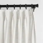 Pinch Pleated Lille Linen Memory Trained Blackout Curtains Natural Modern Custom Drapes